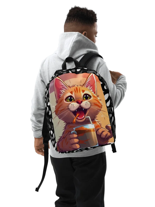 Minimalist Backpack-Pure Purrfection in a Cup product image (7)