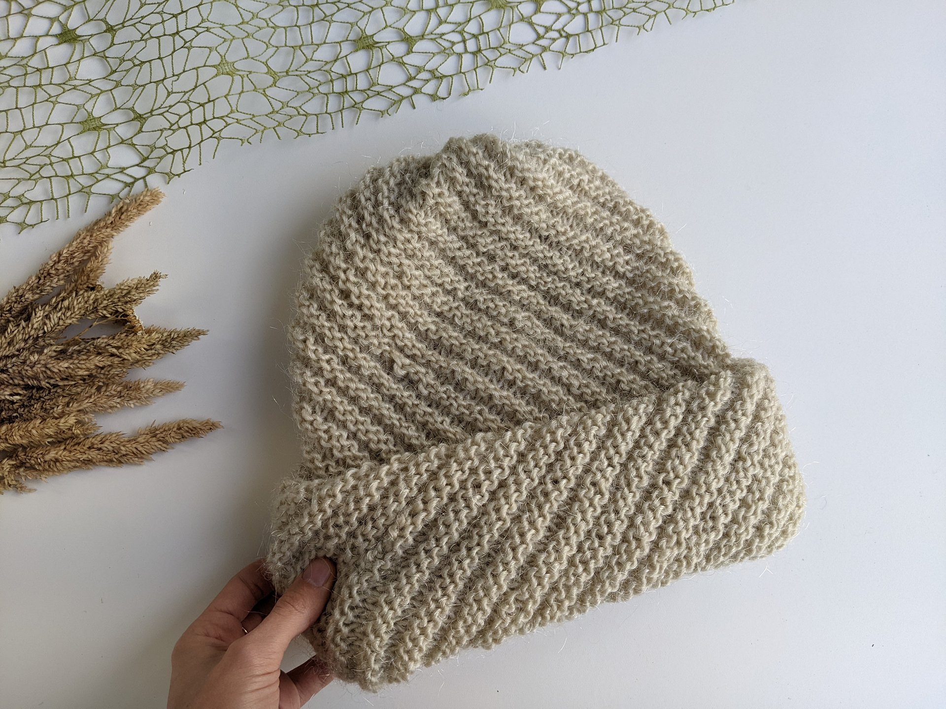 Flat Knit Diagonal Hat Pattern product image (6)