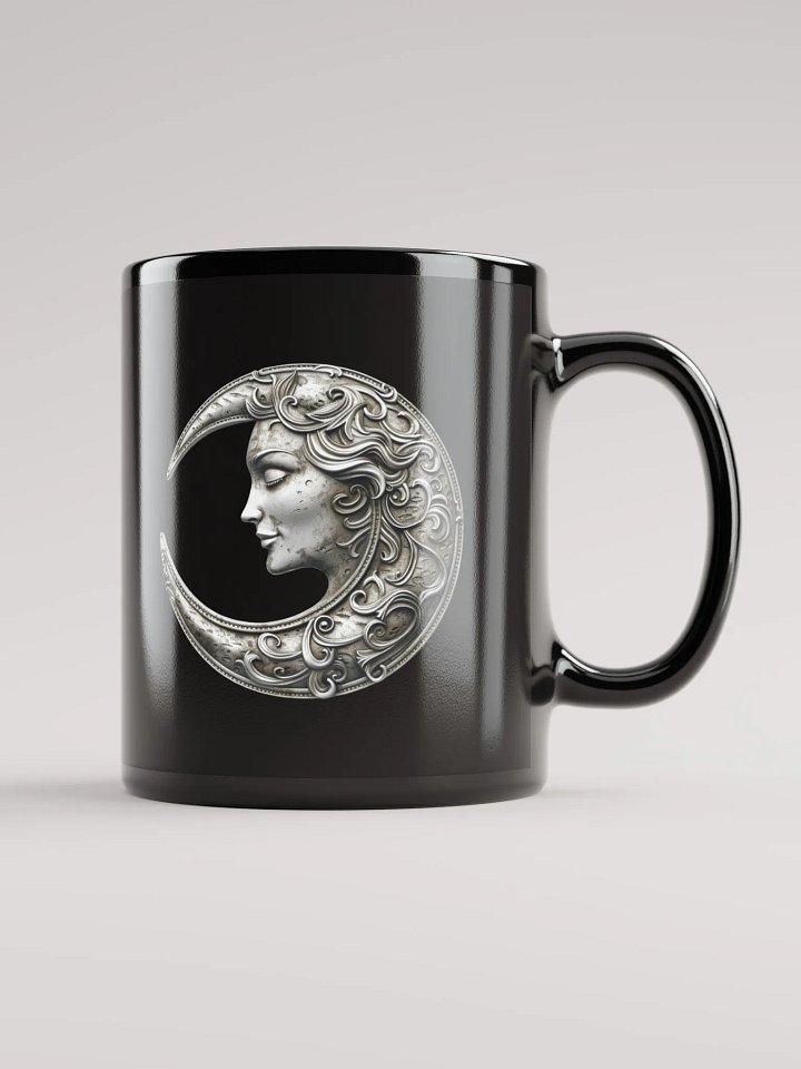 Lunar Faces Black Glossy Mug product image (1)