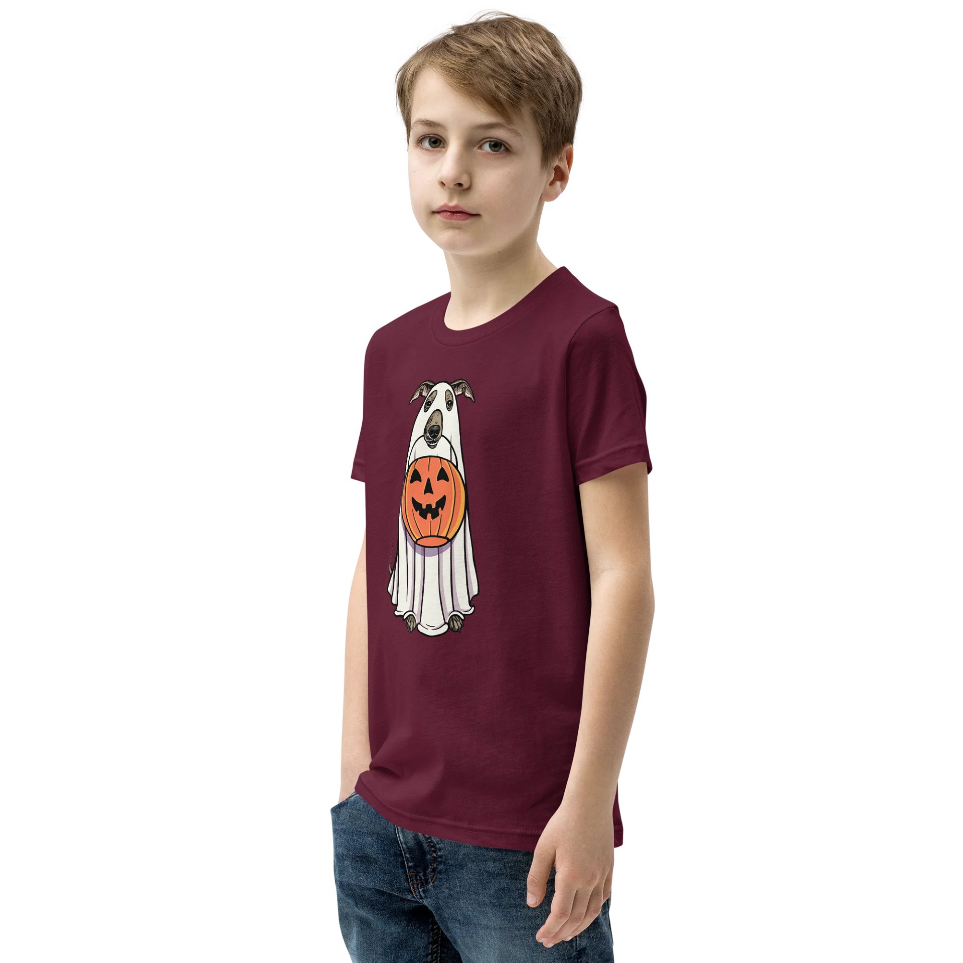 Halloween Italian Greyhound(Blue Fawn) Youth T-Shirt product image (4)