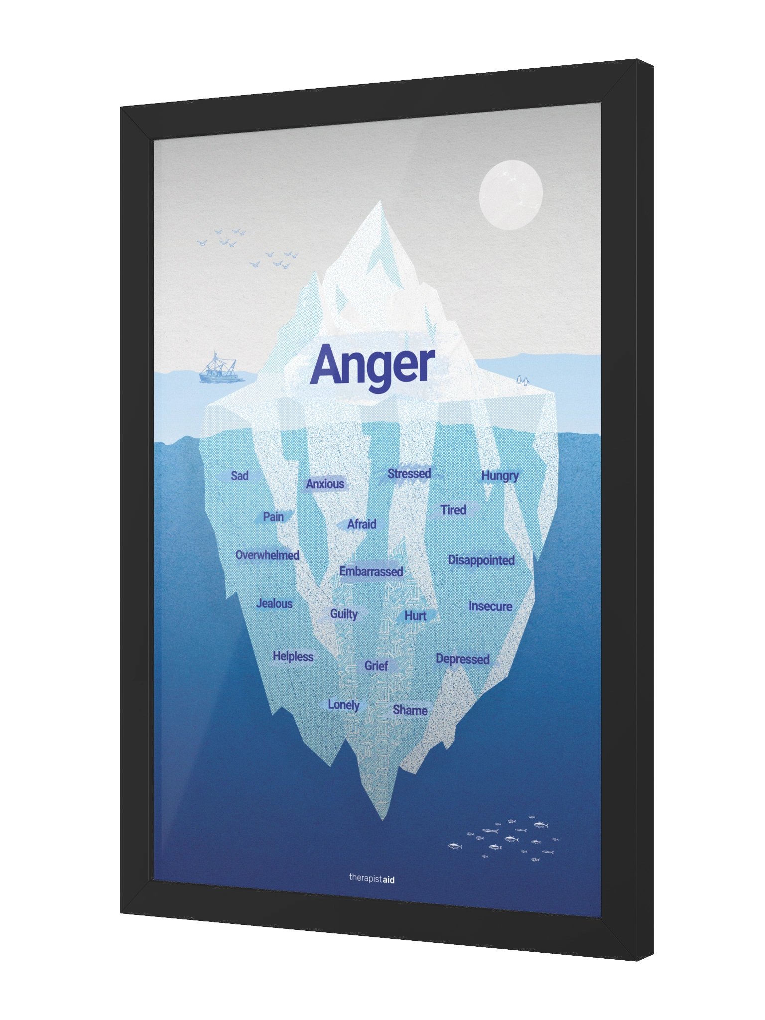 Anger Iceberg framed artwork (papercraft style) product image (3)