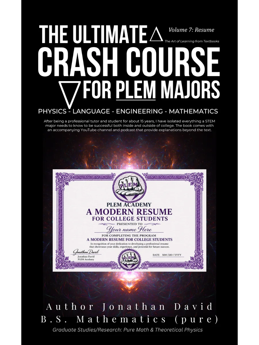 [Unedited for Research Team] Volume 7: Resume | The Ultimate Crash Course for PLEM Majors [MEMBERS] product image (1)
