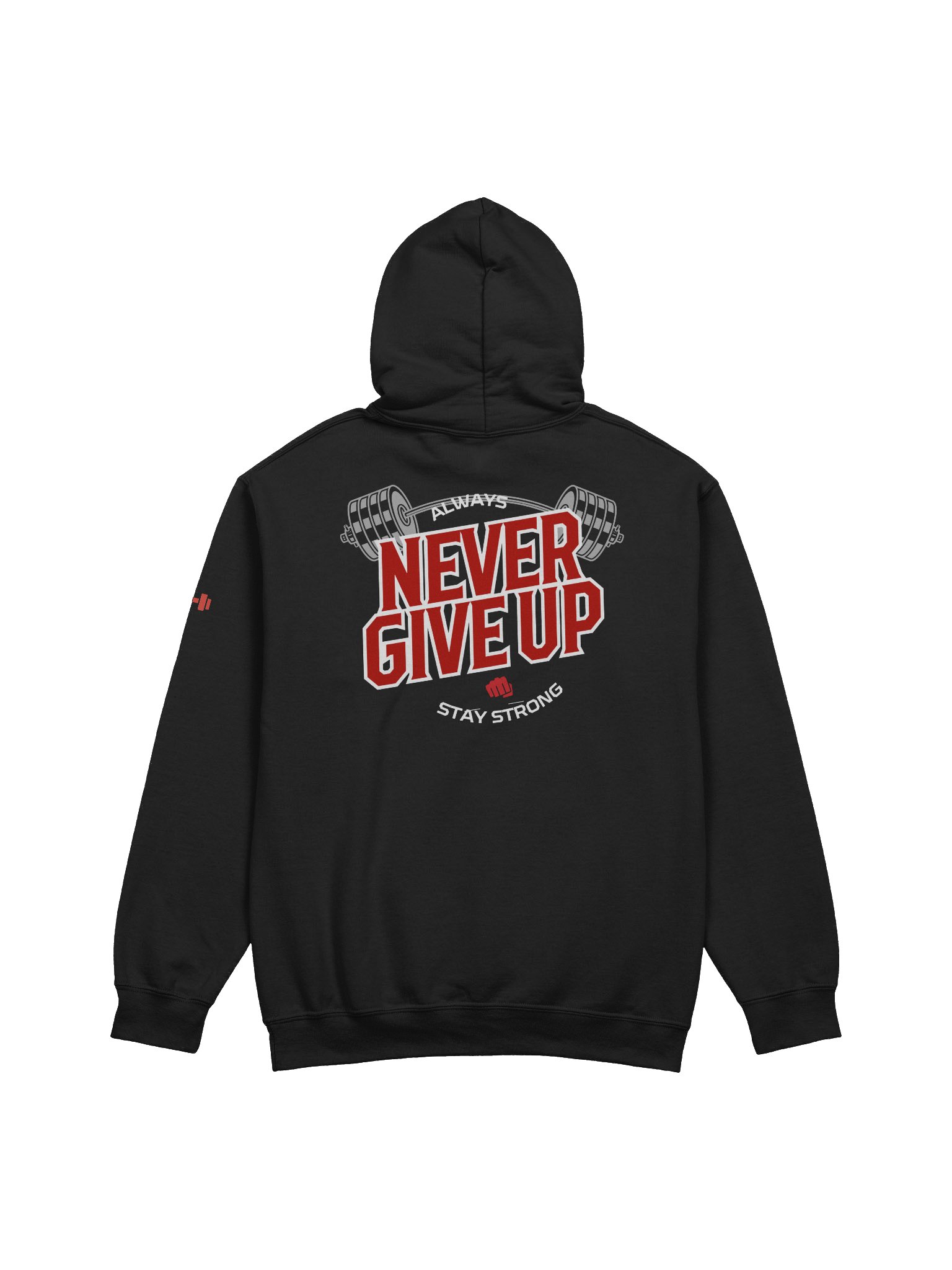 The New - Team Weight Room Chef Hoodie – “Never Give Up. Always Stay Strong.” product image (2)