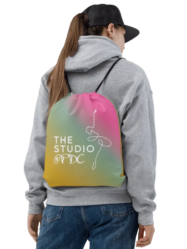Drawstring Dance Bag | Multicolour Gradient with White Logo product image (2)