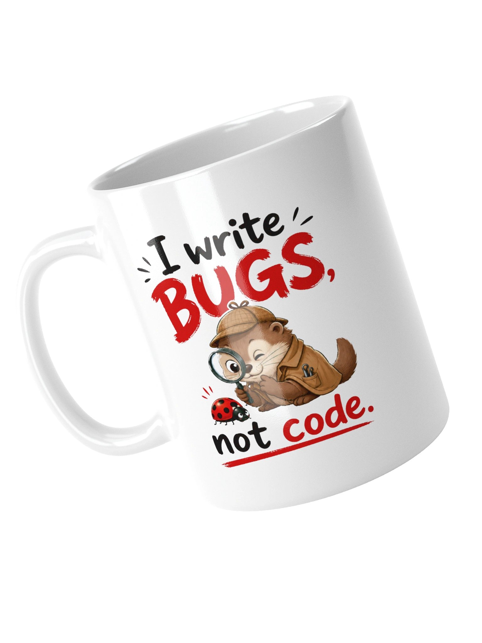 I Write Bugs, Not Code – Cute Otter Programmer Design product image (13)