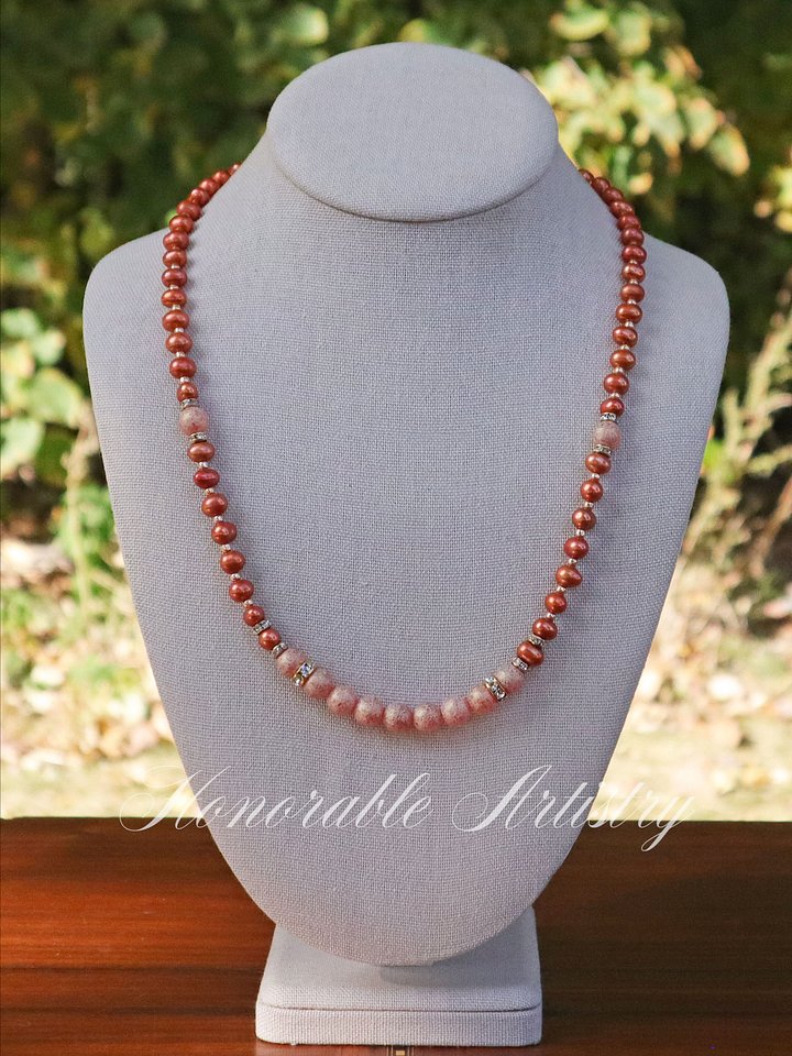 Copper Freshwater Pearl Necklace product image (1)