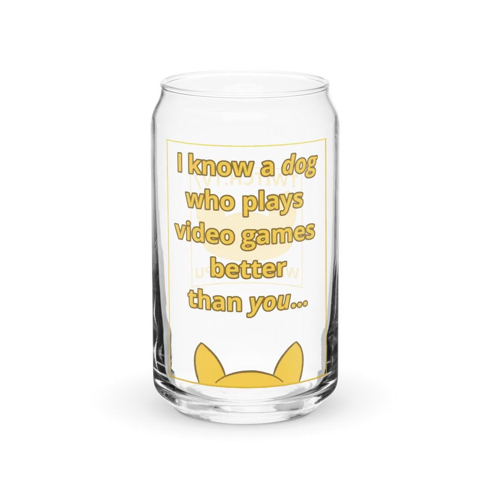 Doopsters - I know a Dog Gamer - Can-Shaped Glass product image (1)