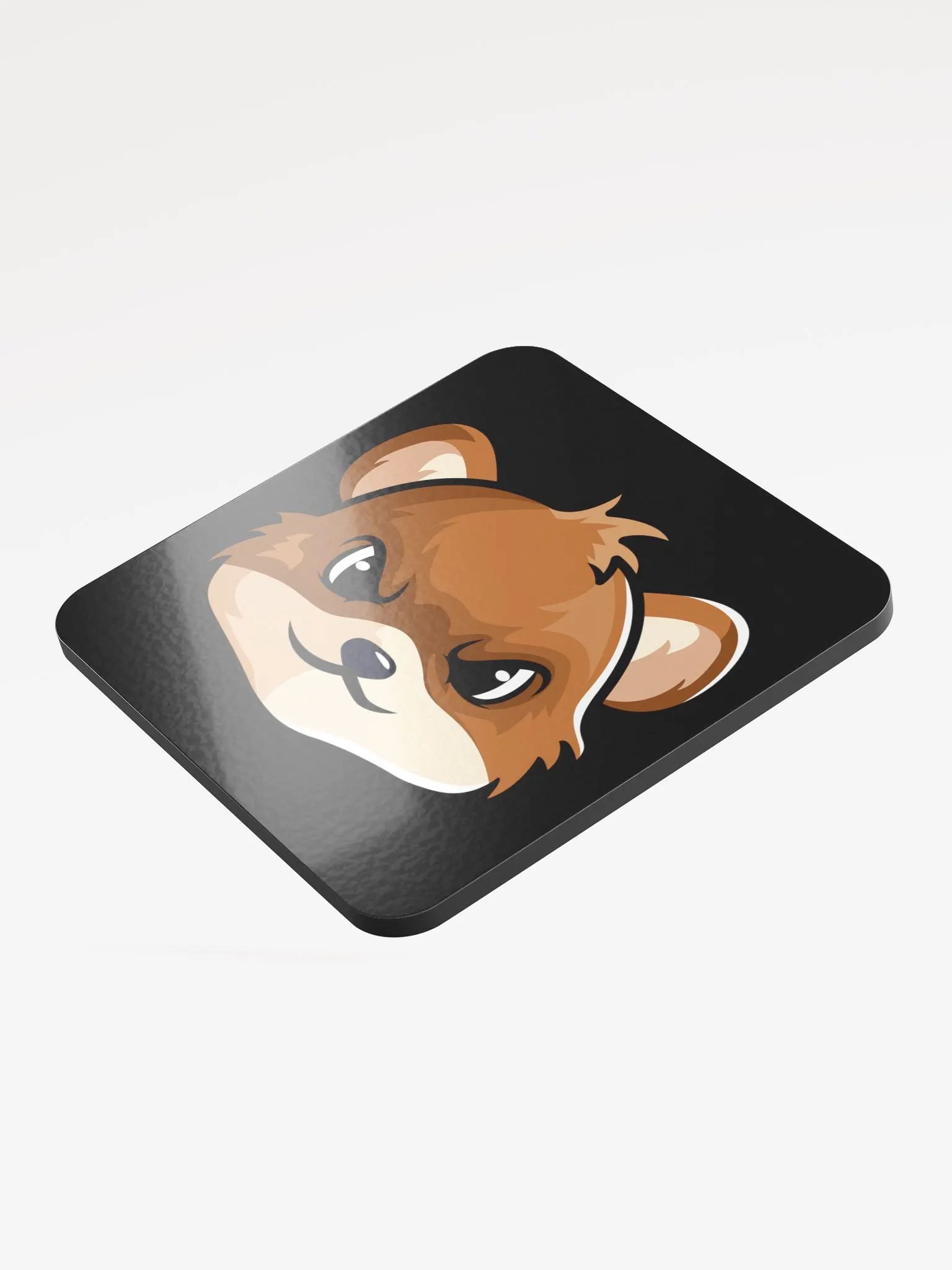 AtomicWeazel Glossed Cork Coaster (Black) product image (3)