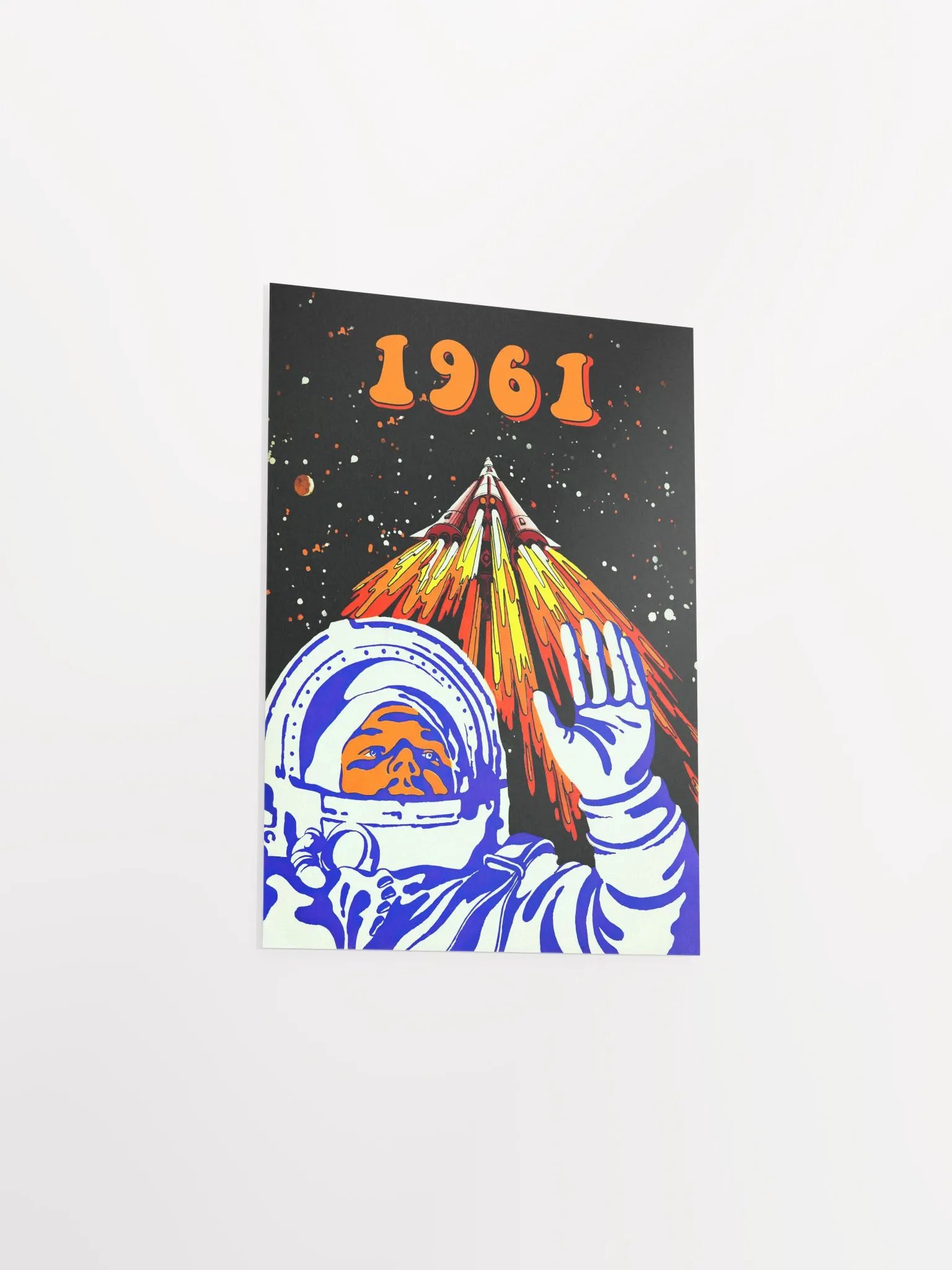 Gagarin, USSR 1976 — Soviet vintage space art poster, soviet poster, propaganda poster, soviet retro space, space wall art product image (8)