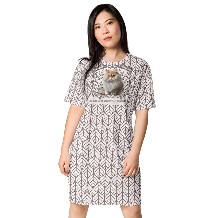 KC, The Vibe Is Deteriorating (floofy cat), Tee Dress product image (1)