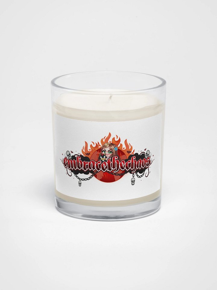 Chaos Soy Wax Candle In A Clear Glass Jar product image (1)