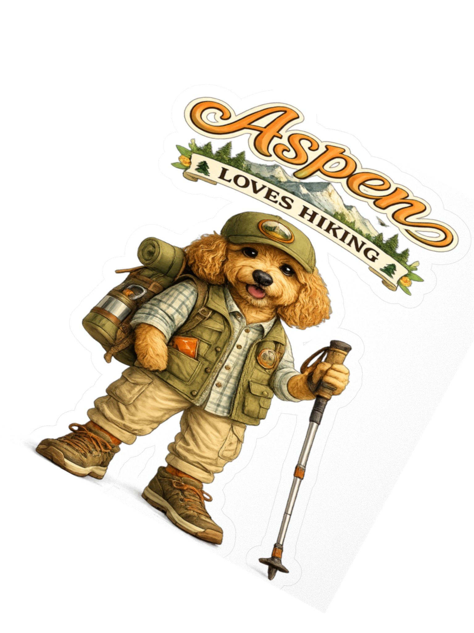 Aspen Loves Hiking Dog Sticker product image (2)