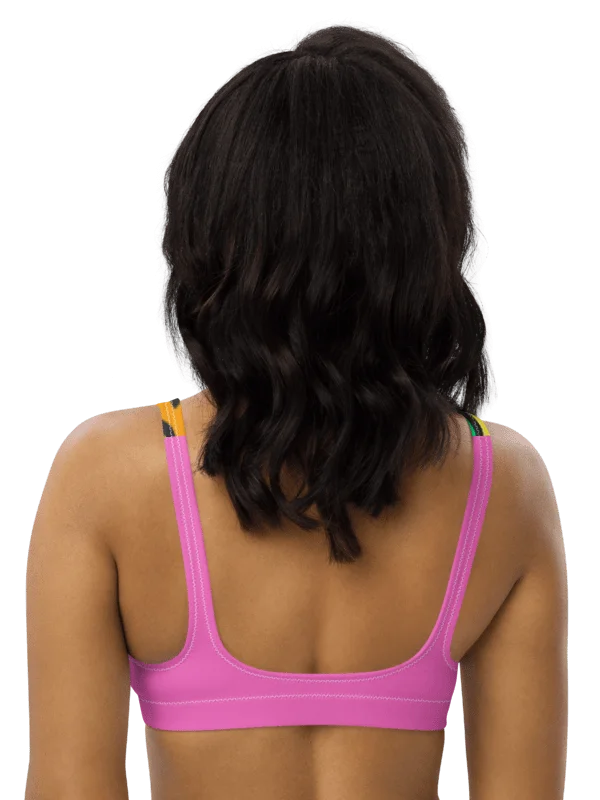 Vibrant Curves Recycled Bikini Top - Wave at Sunset product image (7)