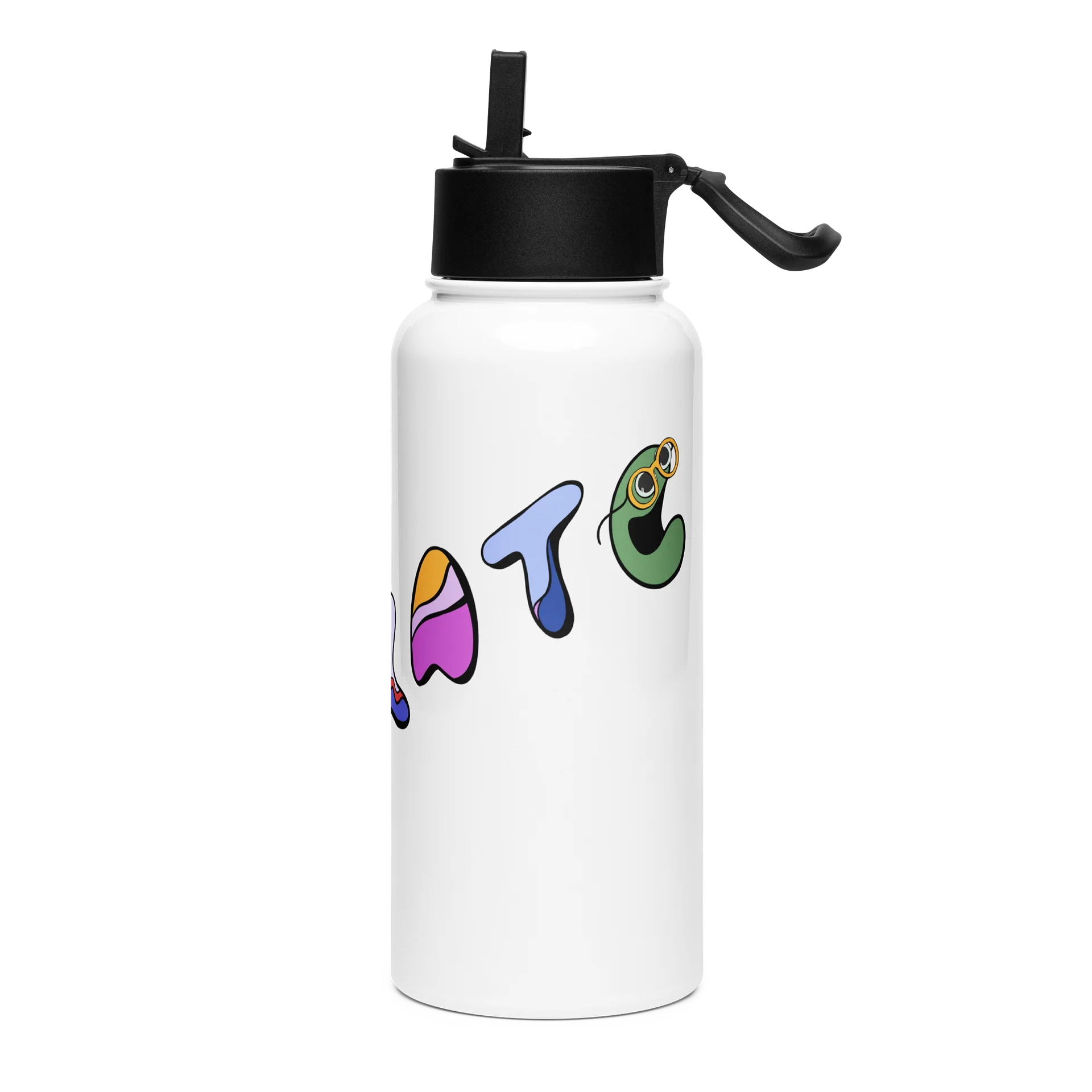 HYDRATE / Stainless Steel Water Bottle with a Straw Lid product image (3)
