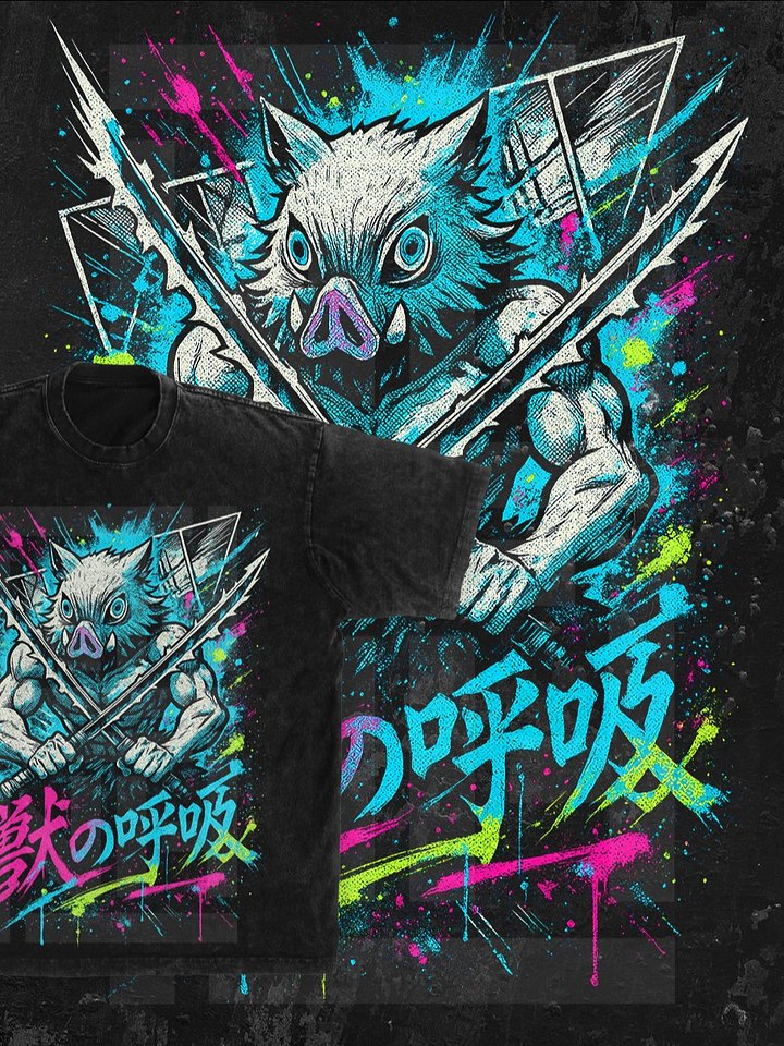 Inosuke Demon slayer | Kimetsu no Yaiba t-shirt PNG design product image (1)
