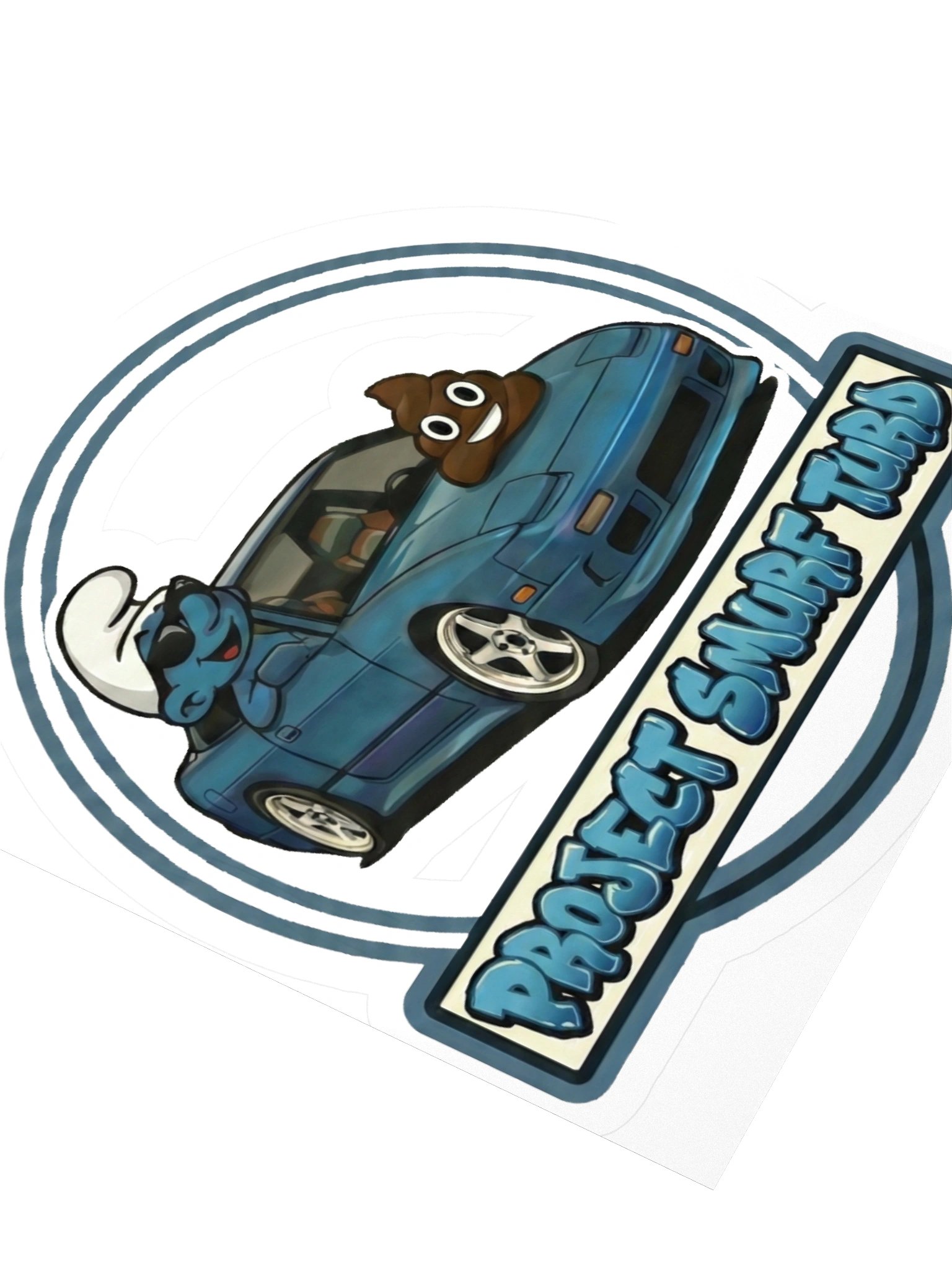 GBD "SMURF TURD" S13 CHASSIS DECAL - DIE CUT (AERO SPEC) product image (3)