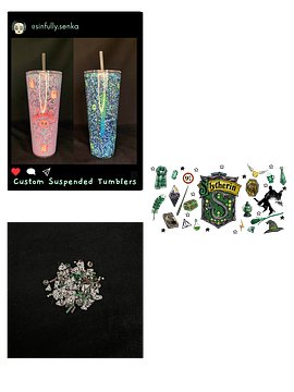 Wizarding World Suspended Glitter Cup Bundle