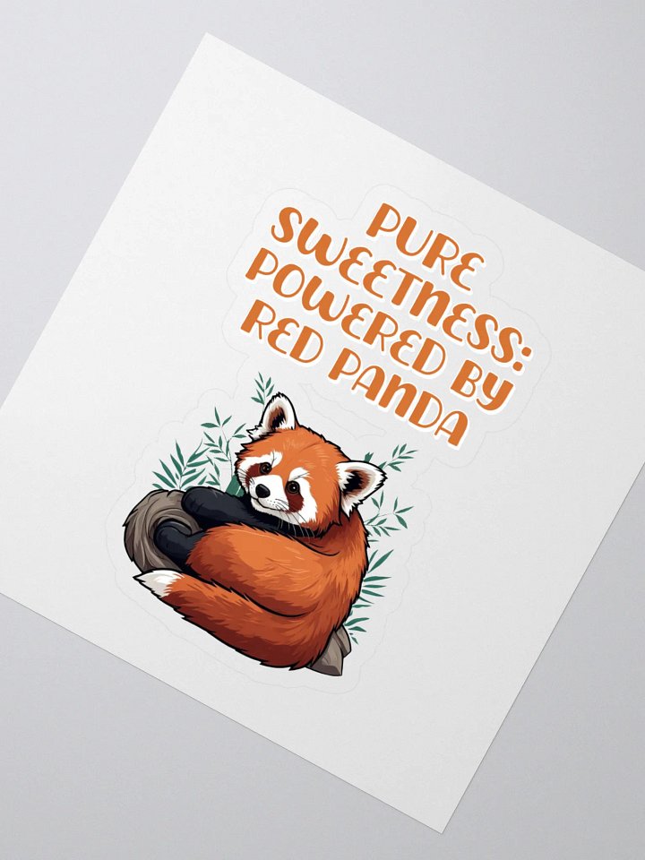 Pure Sweetness: Powered By Red Panda - Cute Animal Design Sticker product image (2)