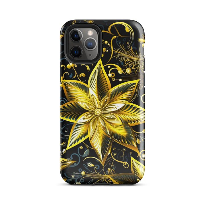 Metallic Gold Flowers Pattern - Luxurious Elegance iPhone Case product image (25)