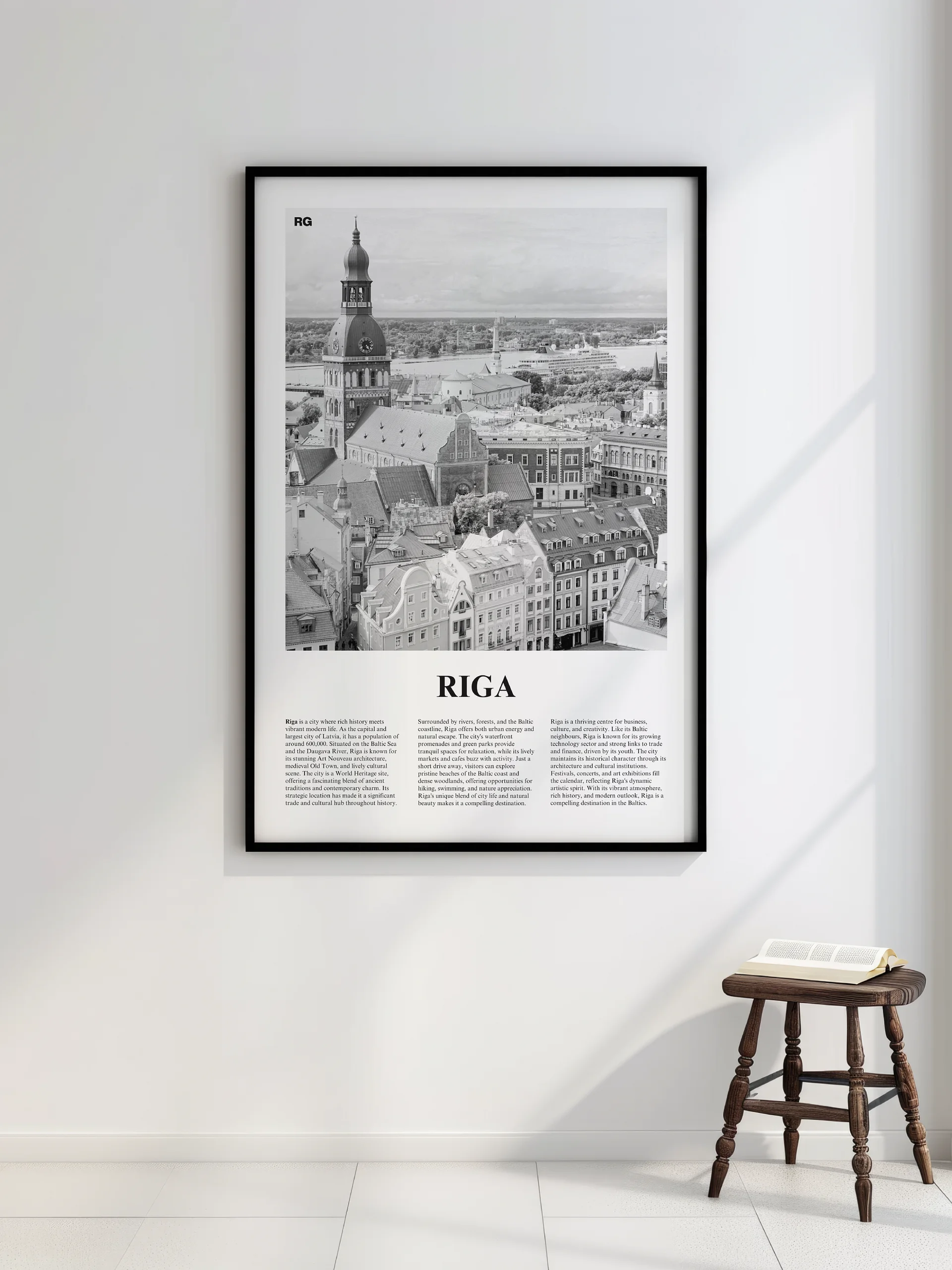 Riga 01 Newspaper Poster | Framed product image (2)