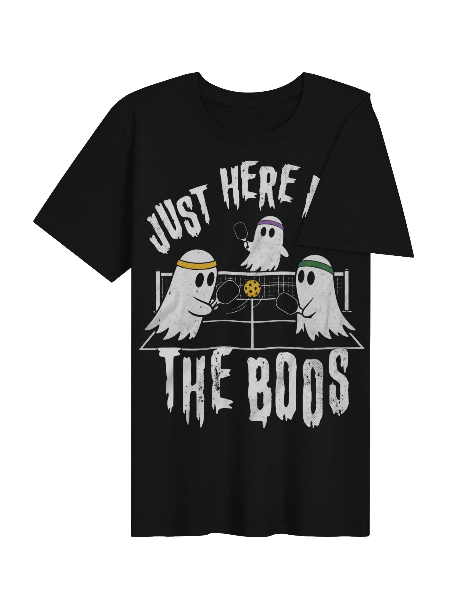 Just Here For The Boos Halloween Pickleball Shirt | Ghost Graphic Tee product image (4)