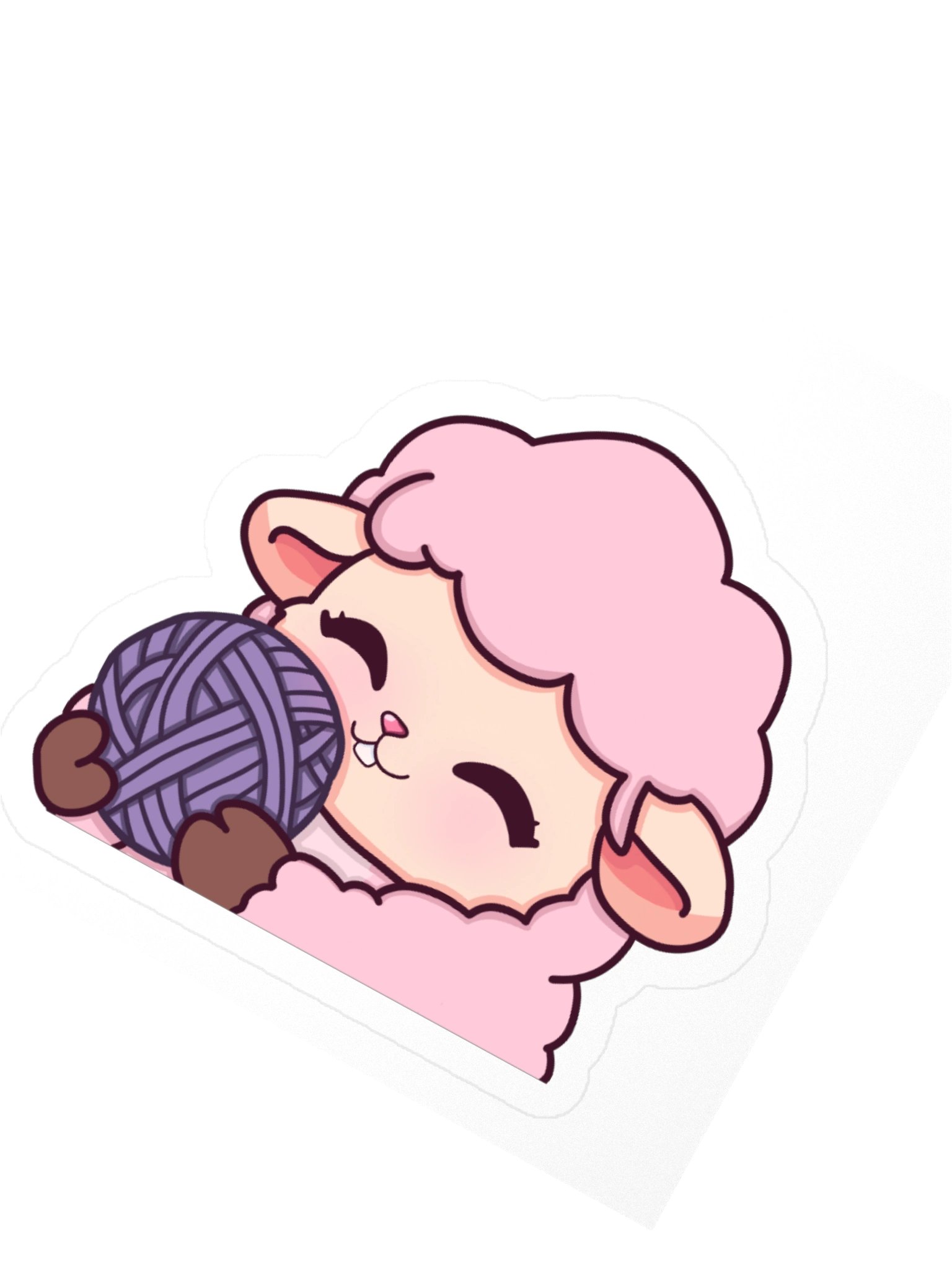 Sheep Hugging Yarn Ball Sticker product image (2)