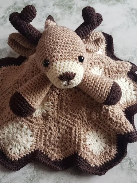 Baby Deer Lovey Crochet Pattern Amigurumi Security Blanket PDF Pattern - Crafting Happiness product image (3)