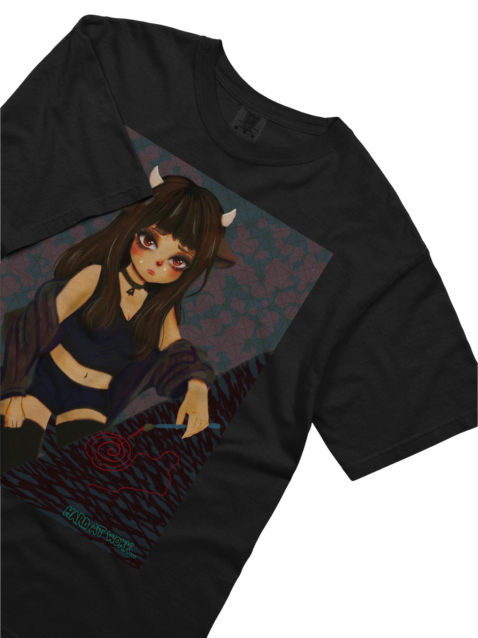 Struggling Aritst Cow-Girl Anime T-Shirt product image (5)