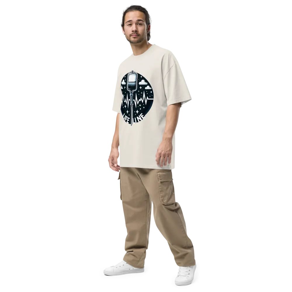 Lifeline EKG Oversized T-Shirt product image (19)