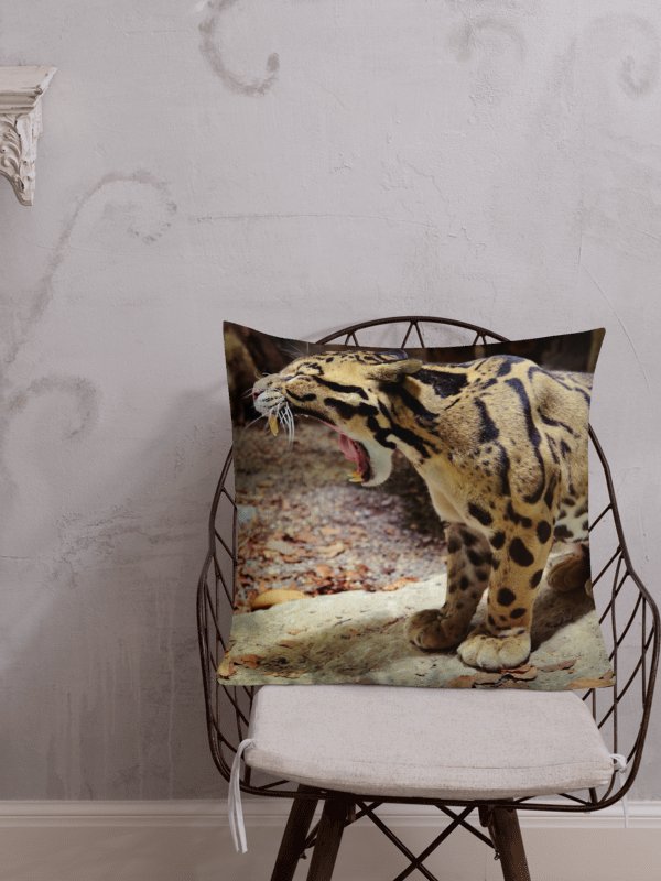 Premium pillow - Yawning big cat product image (1)