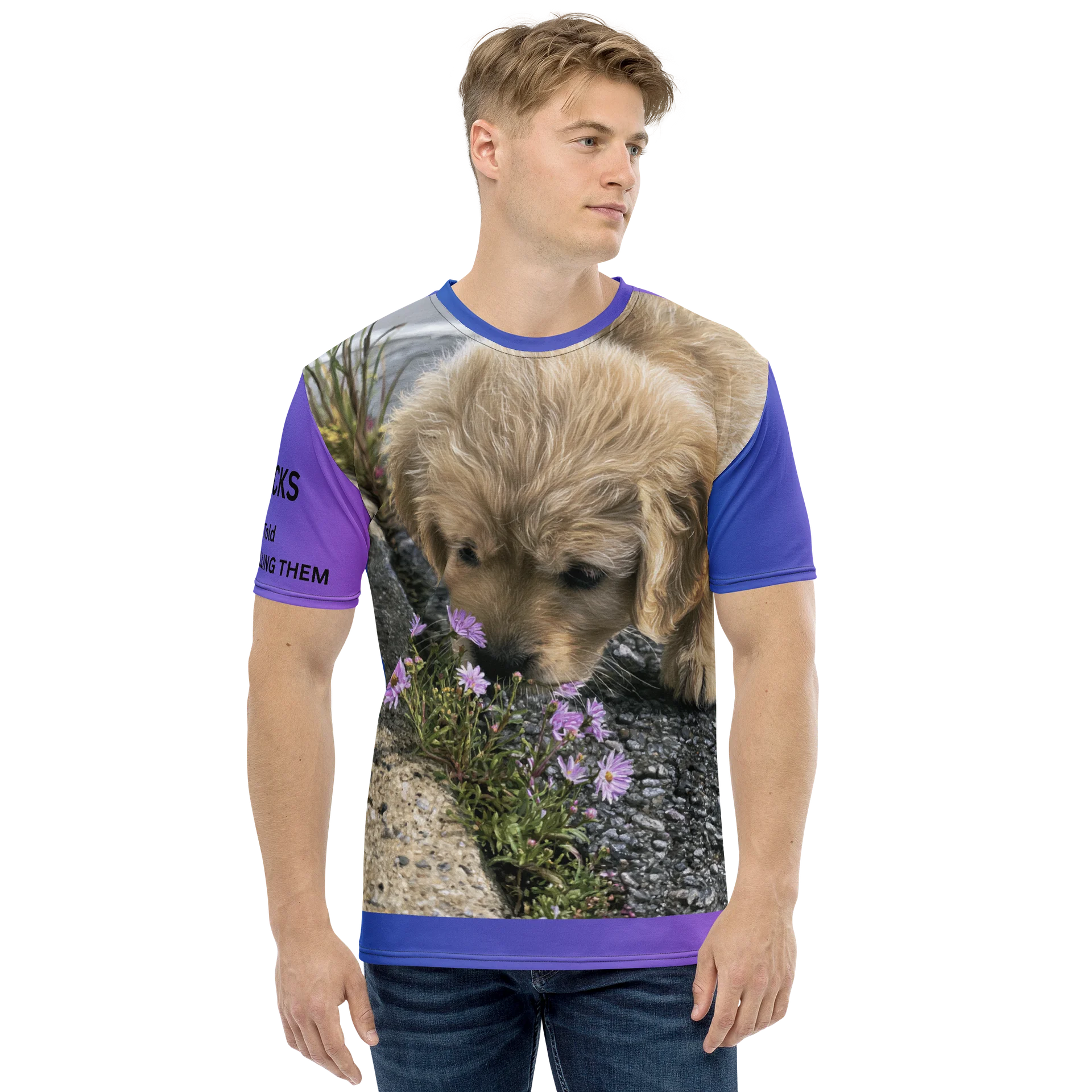 Pups & Posies: CRACKS All-Over Print Humor Tee product image (2)