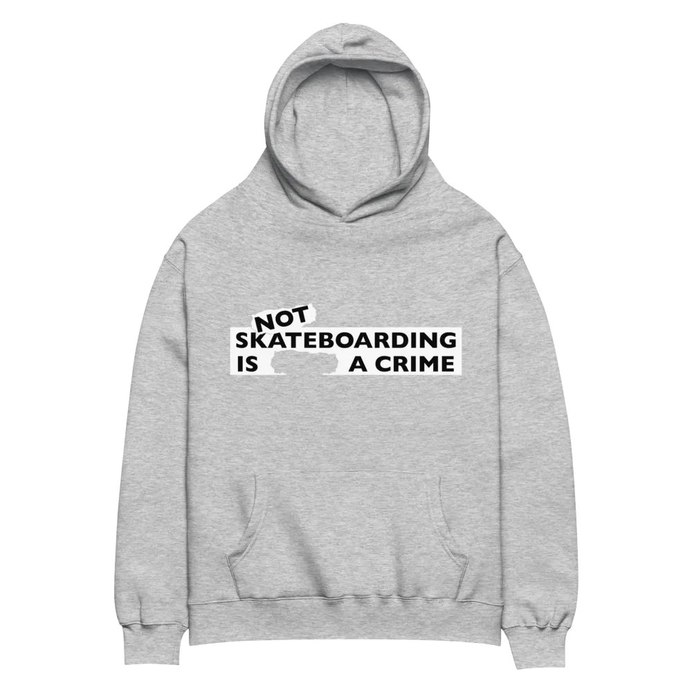 NOT SKATEBOARDING IS A CRIME - Oversize Hoodie product image (2)