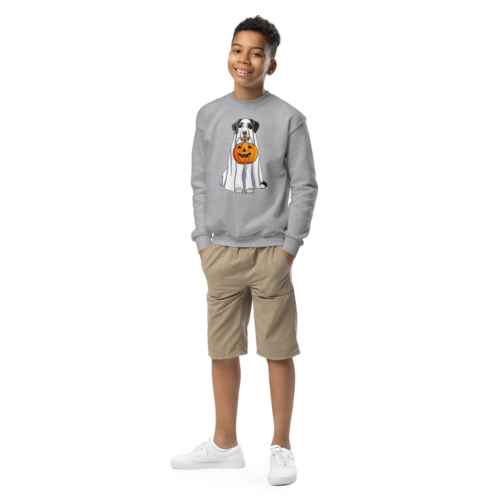 Halloween Bernese Mountain Dog Youth Sweatshirt product image (7)
