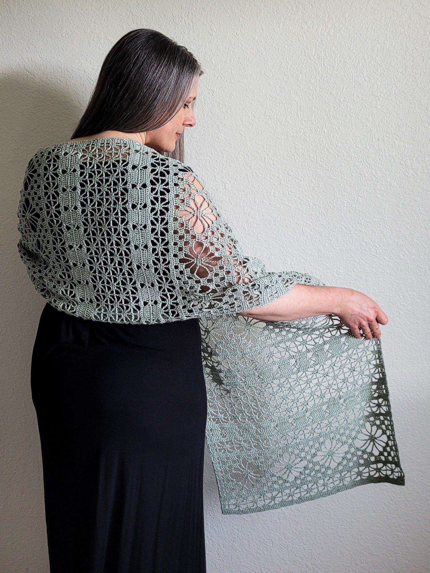 Luster Lace Wrap Crochet Pattern product image (6)