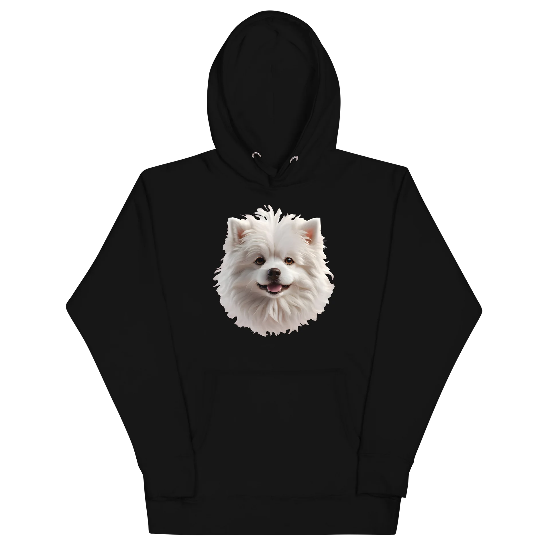 Cute White Pomeranian Dog Face Illustration – Fluffy Puppy Portrait Art Design product image (16)