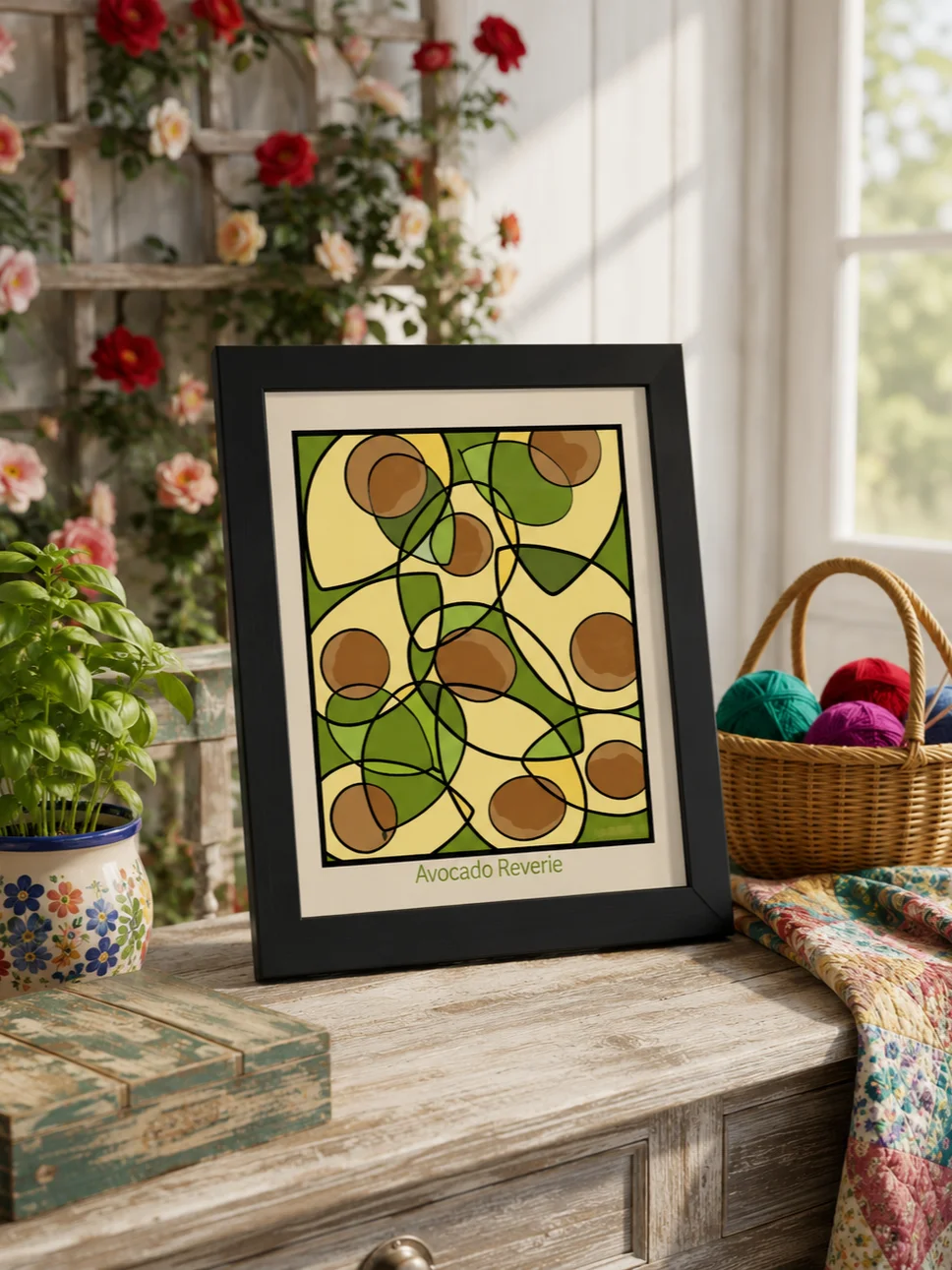 Avocado Reverie – Wood Framed Matte Art Poster product image (1)