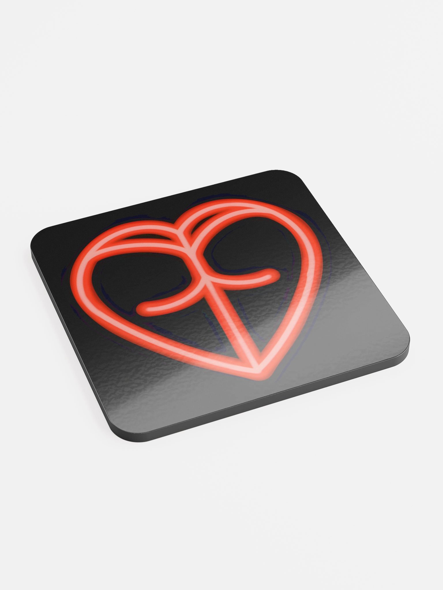 Neon Heart Coaster product image (2)