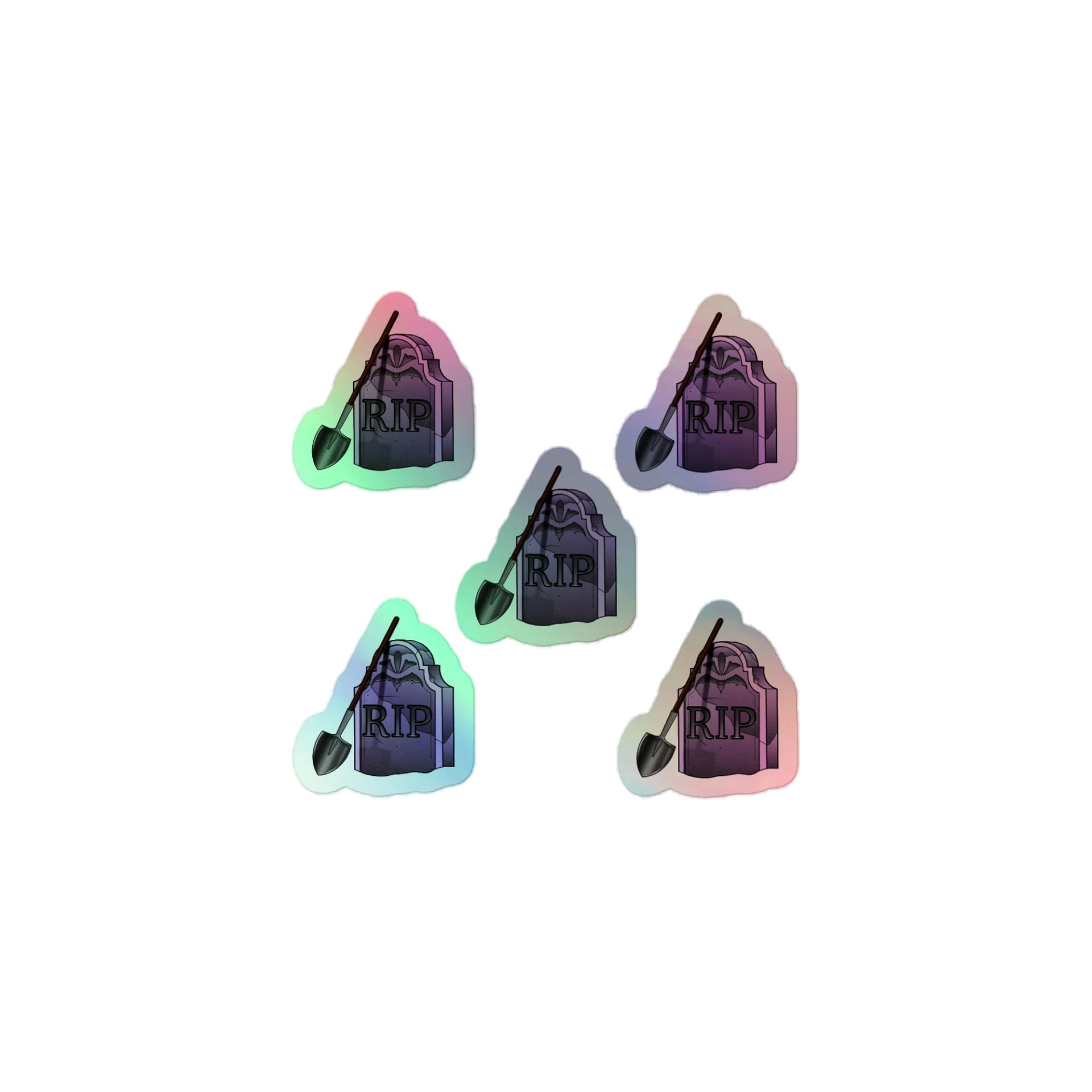 Tombstone - Kiss-Cut Holographic Sticker Sheet product image (1)