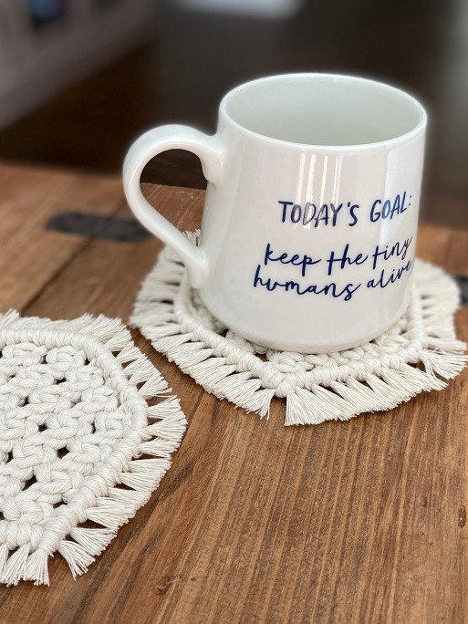 Hexagon Macrame Coasters | Mug Rug (Digital PDF Pattern) product image (2)