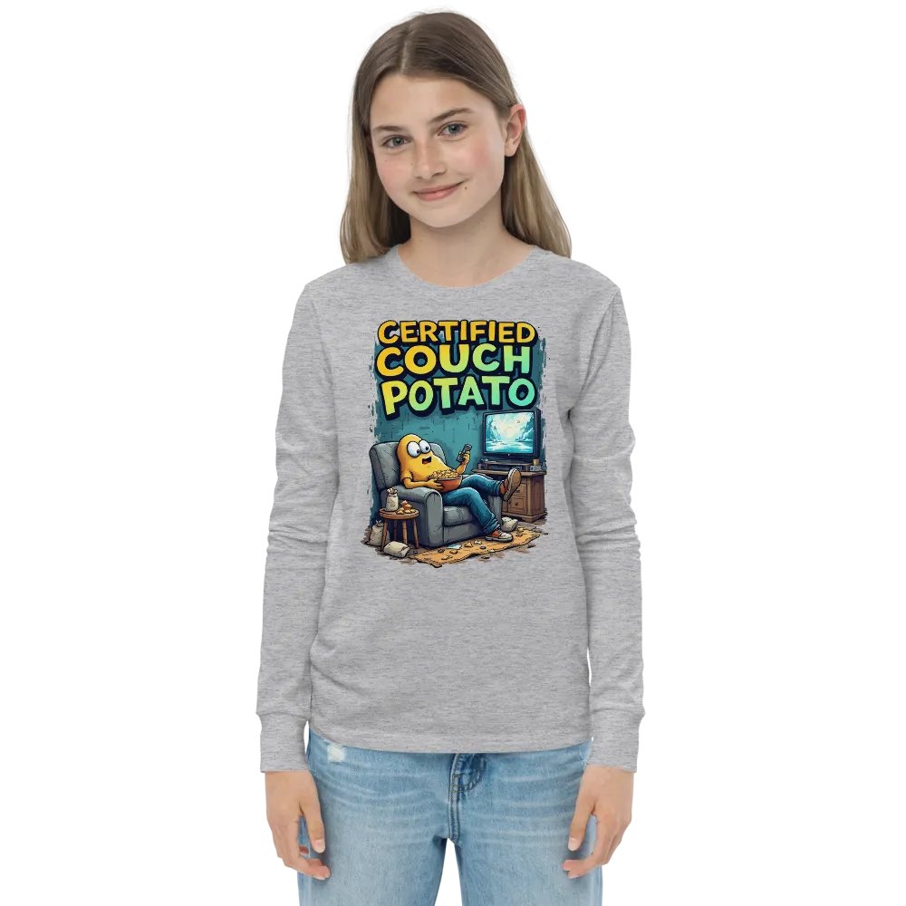Certified Couch Potato Youth Long Sleeve Tee product image (4)