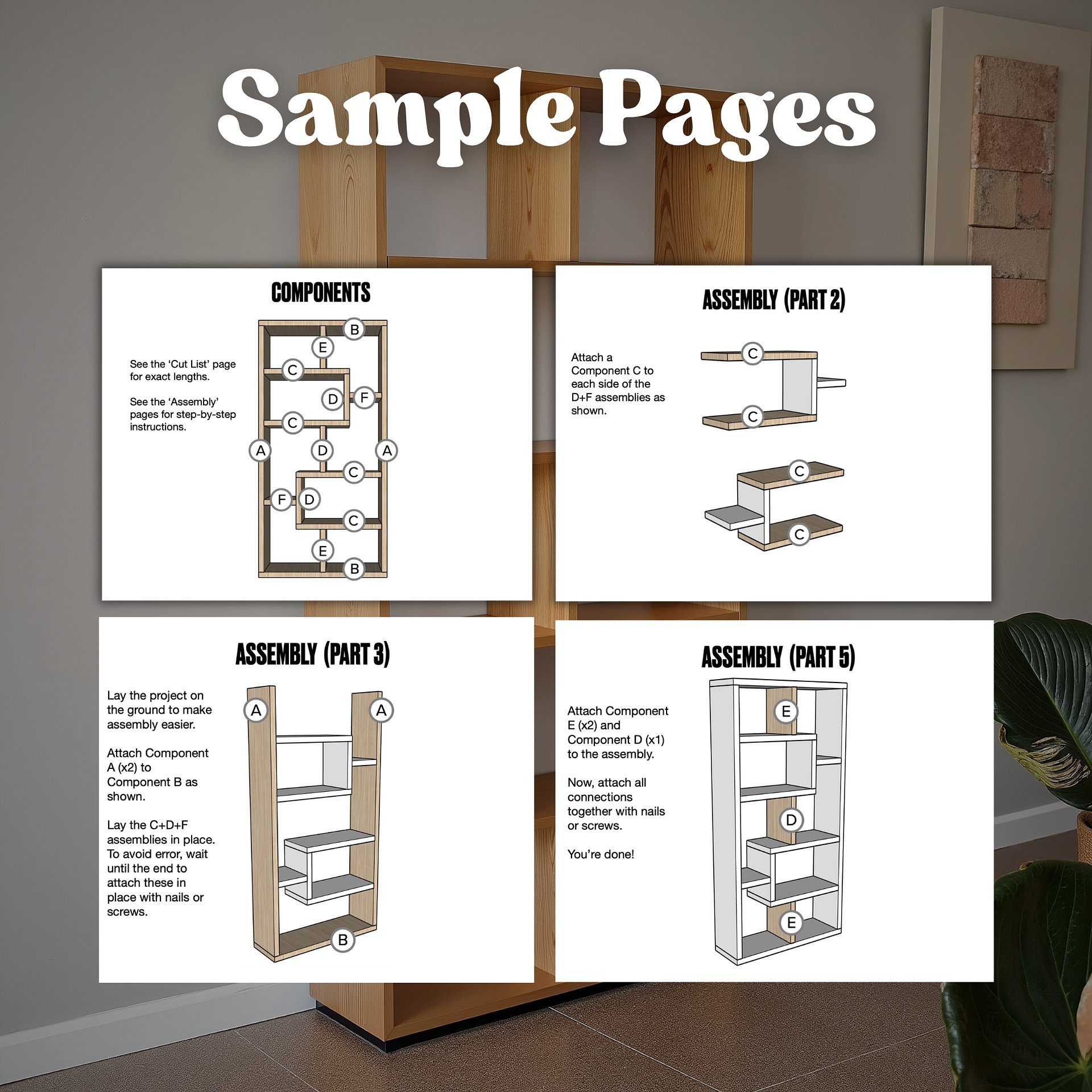 Bookshelf Plans (PDF) product image (4)