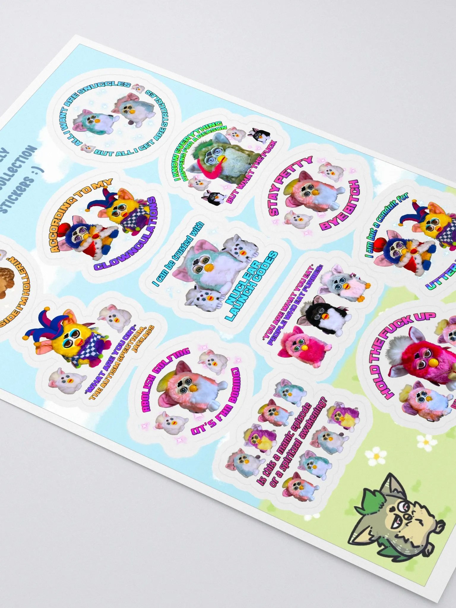 Silly Furby Sticker Sheet 3 product image (3)