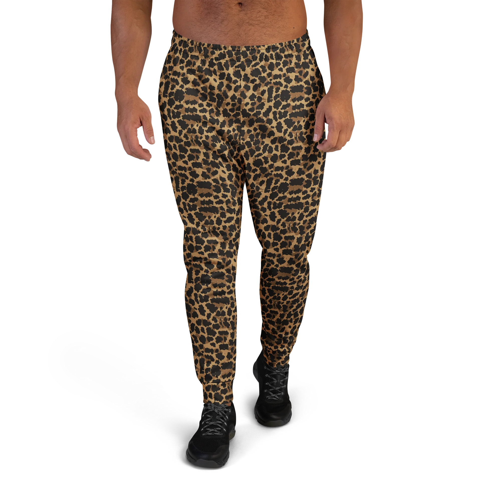 Comfortable Men's Joggers with Brown Leopard Print product image (2)