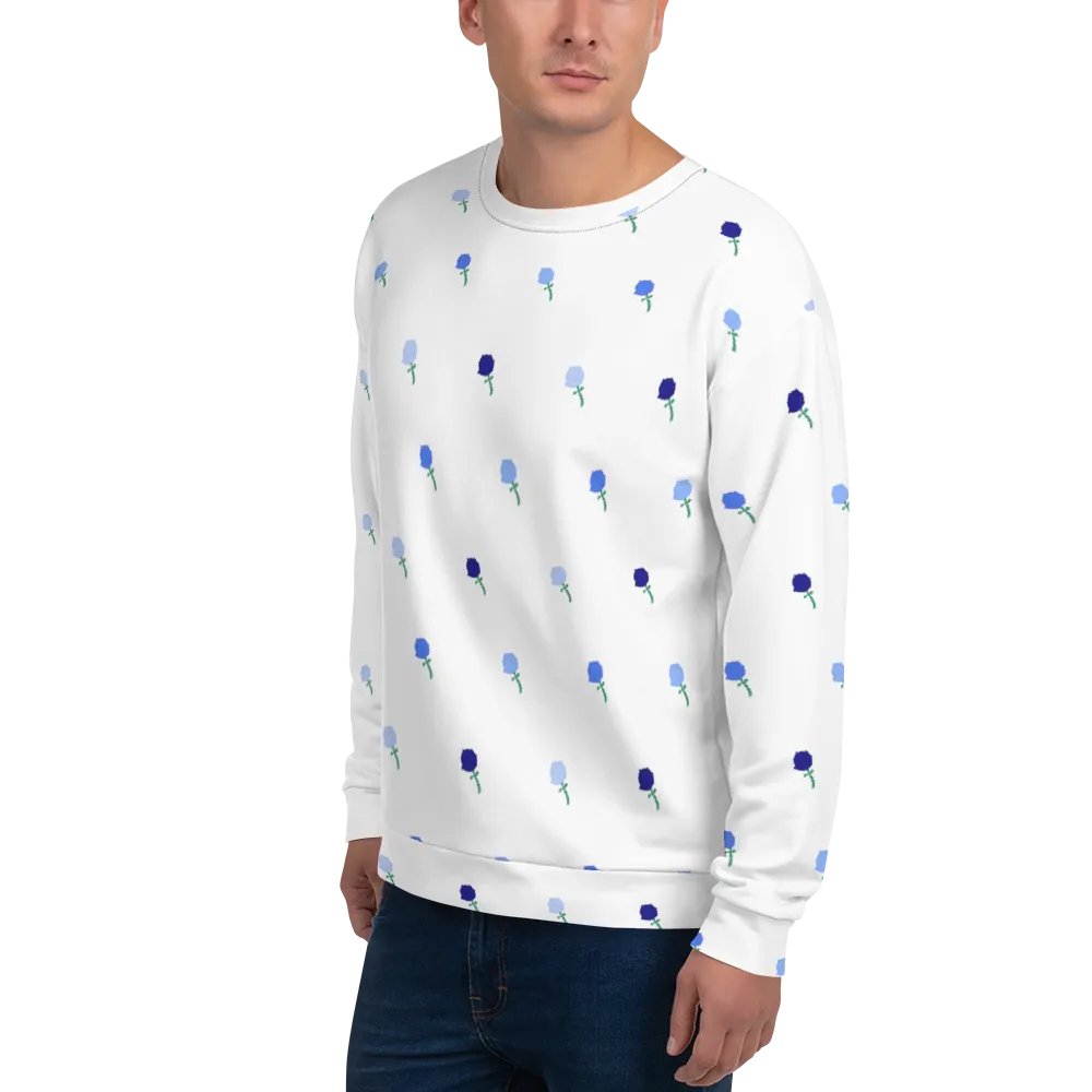 Blue Rose Patterned Sweatshirt product image (3)