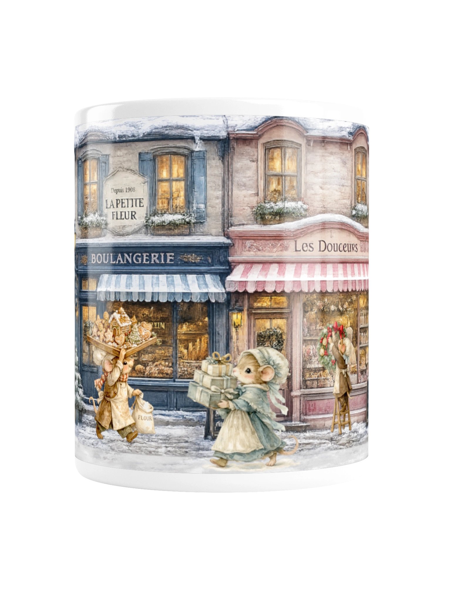 Christmas Is Coming – Whimsical Christmas Village Ceramic Mug product image (2)