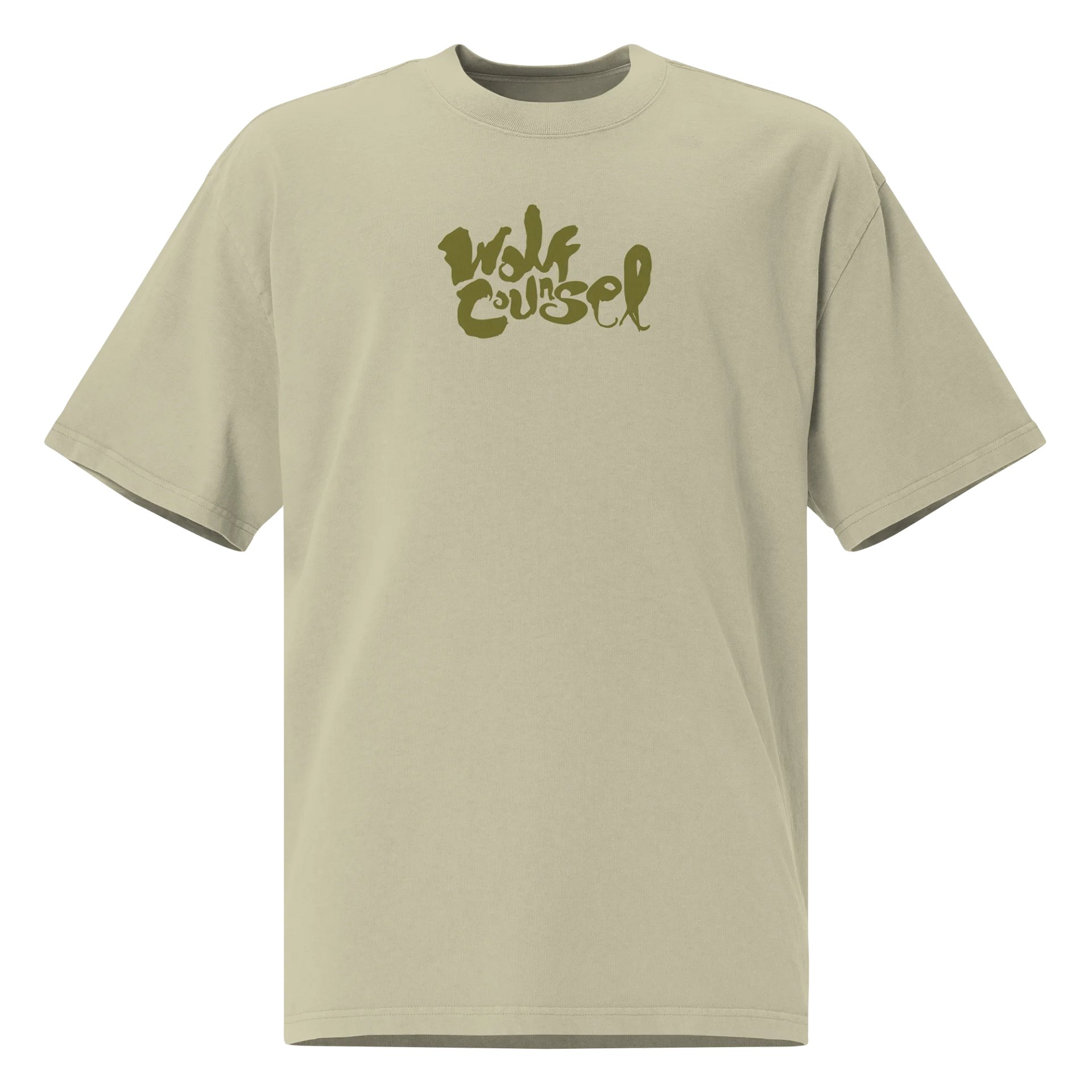 Wolf Counsel AS Colour Premium Oversized Faded T-Shirt (Back Patch) product image (1)