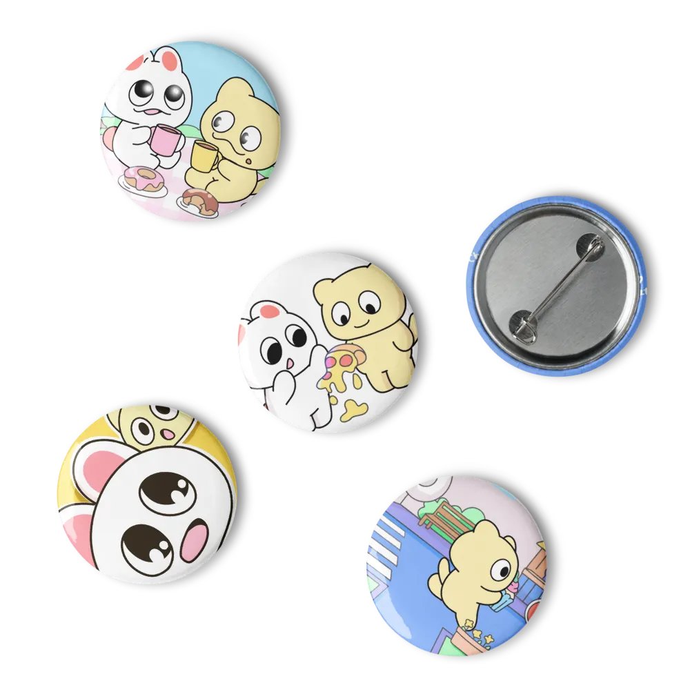 Chubby & Tom tin badge collection product image (4)