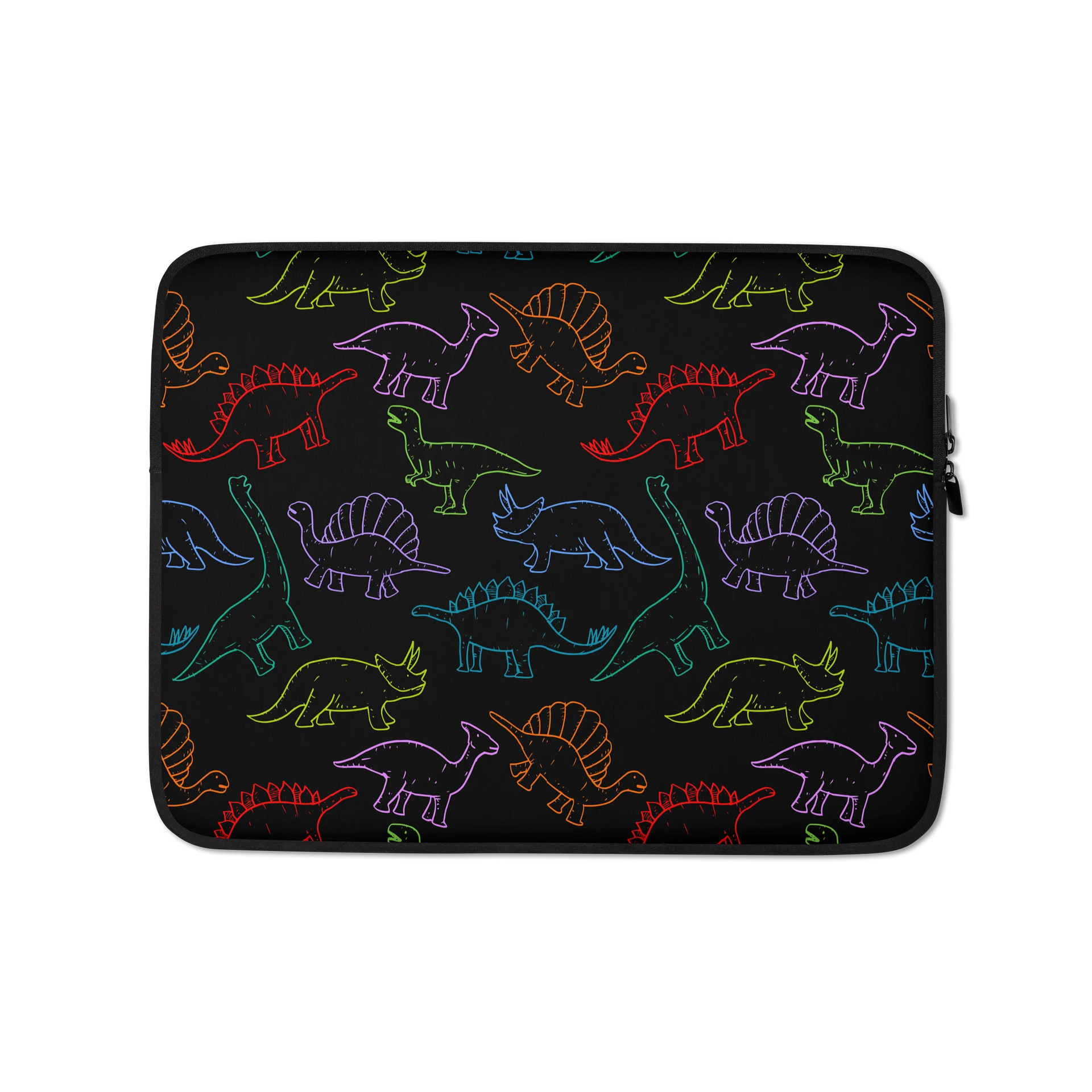 Neon Dinosaur Laptop Sleeve product image (1)