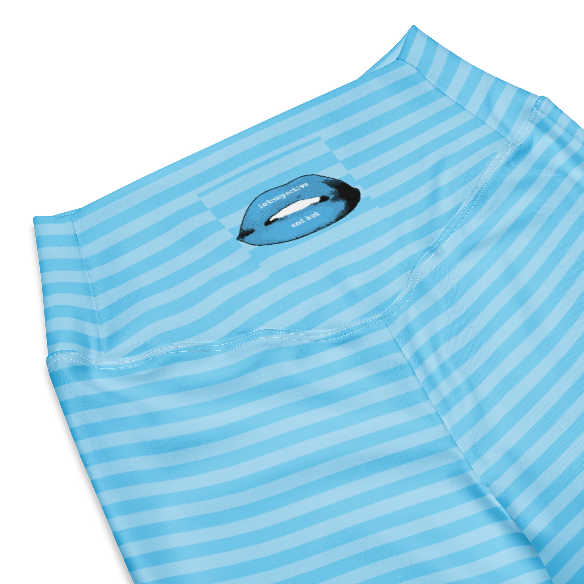 Light Blue Stripped Kat Skull Flares product image (8)
