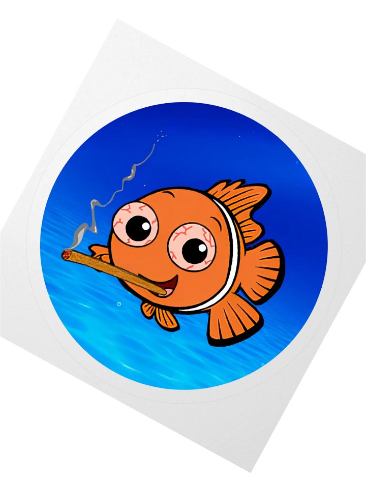 Lowkey Fishy Sticker (with backdrop) product image (5)